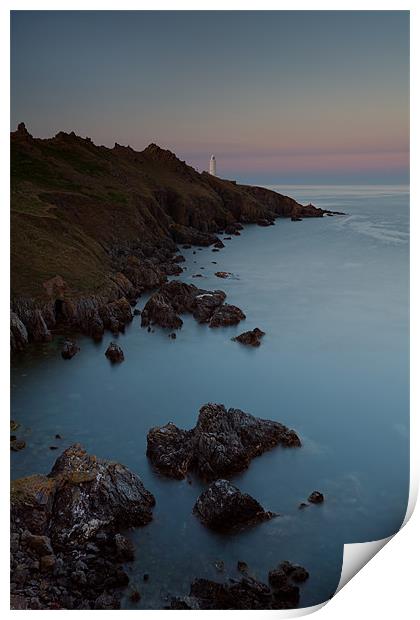 Start Point Lighthouse Sunset 2 Print by Ashley Chaplin