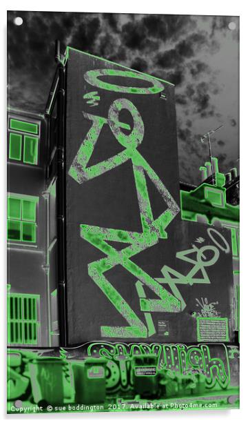 Neon Graffiti  Acrylic by sue boddington