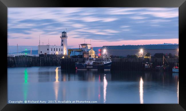 Scarborough Lighthouse Framed Print by Richard Auty