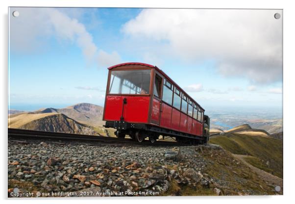 Snowdon Mountain Railway Acrylic by sue boddington