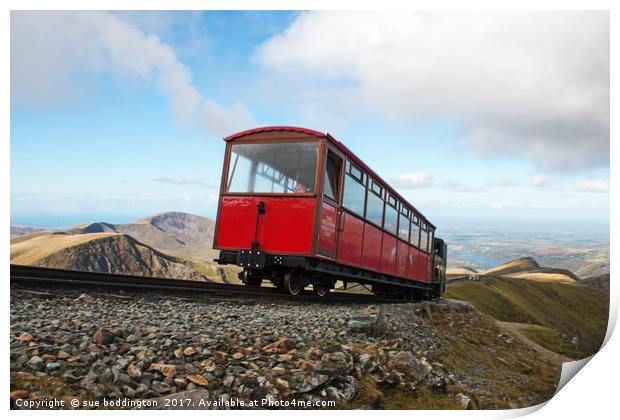 Snowdon Mountain Railway Print by sue boddington