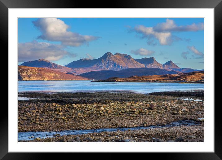 Ben Loyal over Highland Water Framed Mounted Print by David Hare