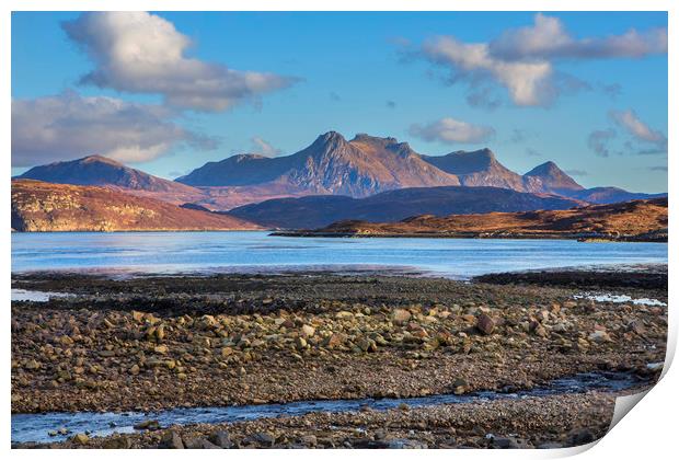 Ben Loyal over Highland Water Print by David Hare