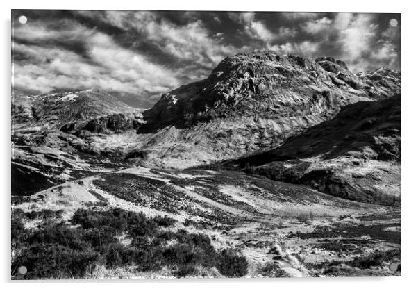 Glencoe Scotland Acrylic by David Hare