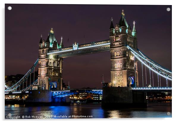 Tower Bridge Acrylic by Rob Mcewen