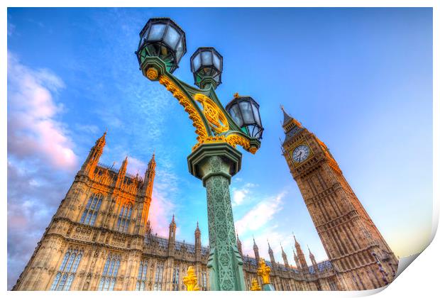 Houses Of Parliament London Print by David Pyatt