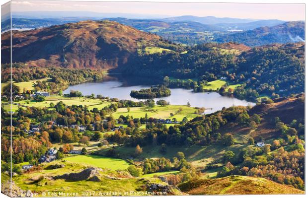 Grasmere from Helm Crag Canvas Print by Rob Mcewen