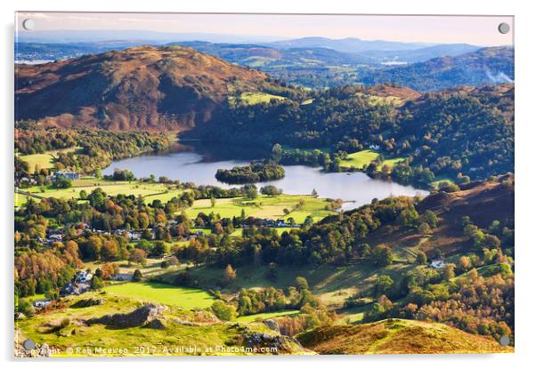 Grasmere from Helm Crag Acrylic by Rob Mcewen