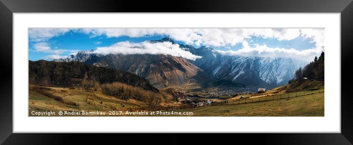 Caucasus Framed Mounted Print by Andrei Bortnikau