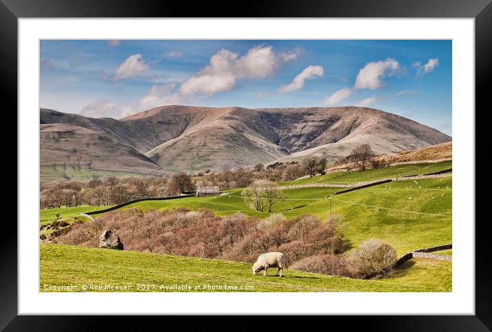 The How Ghyll fells Framed Mounted Print by Rob Mcewen