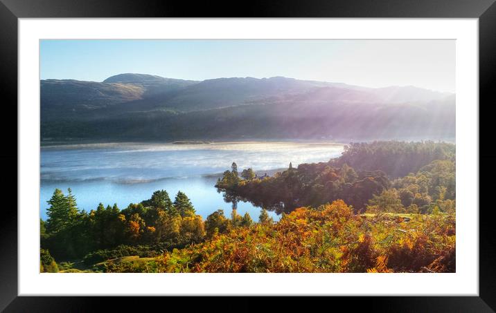 Derwent Water in the Fog Framed Mounted Print by Dave Leason
