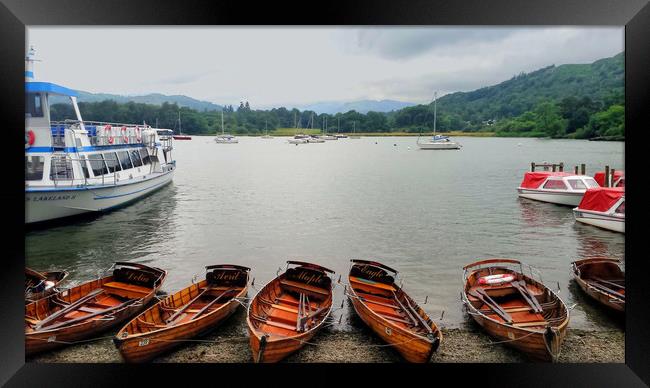 Ambleside Boats Framed Print by Dave Leason