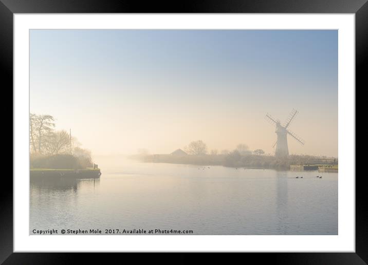 St Benet's Mill, Thurne Framed Mounted Print by Stephen Mole