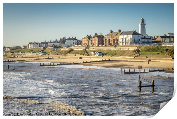 Southwold Seafront Print by Stephen Mole
