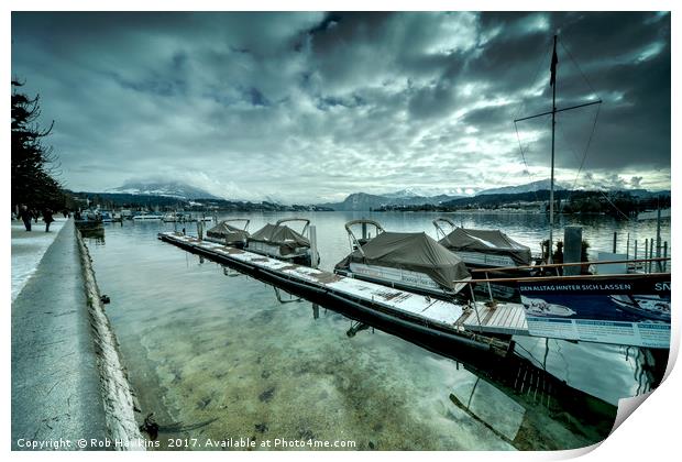 Lake Lucerne Jetty  Print by Rob Hawkins