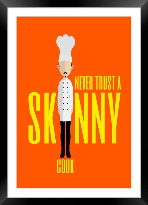 Skinny Cook Framed Mounted Print by Harry Hadders