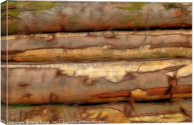 Logs Canvas Print by Philip Gough