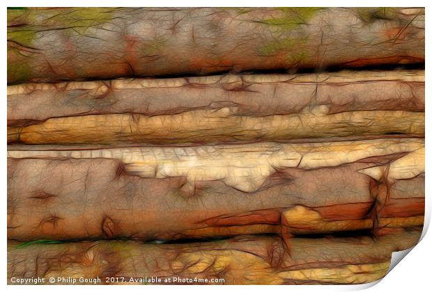 Logs Print by Philip Gough