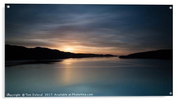 Long exposure Highland sunset Acrylic by Tom Dolezal