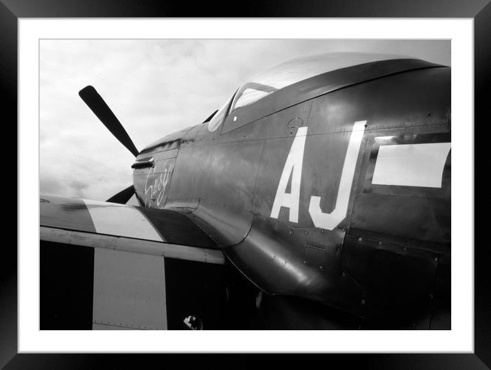 P51 Mustang detail closeup Framed Mounted Print by Ashley Redding