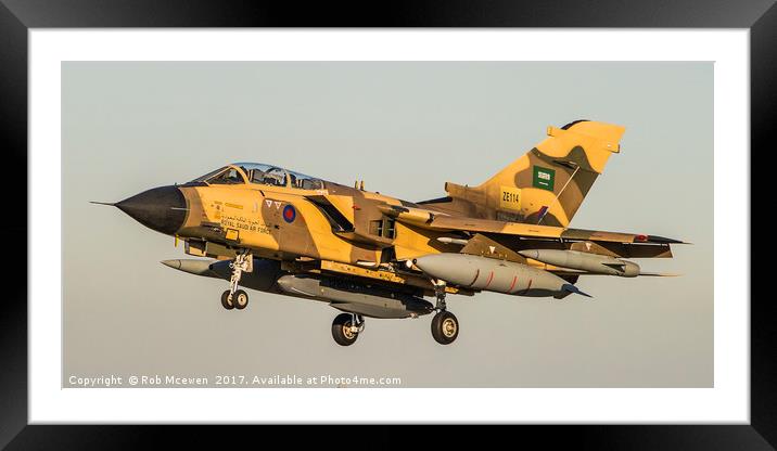 Royal Saudi Air Force Tornado Framed Mounted Print by Rob Mcewen