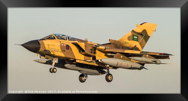 Royal Saudi Air Force Tornado Framed Print by Rob Mcewen