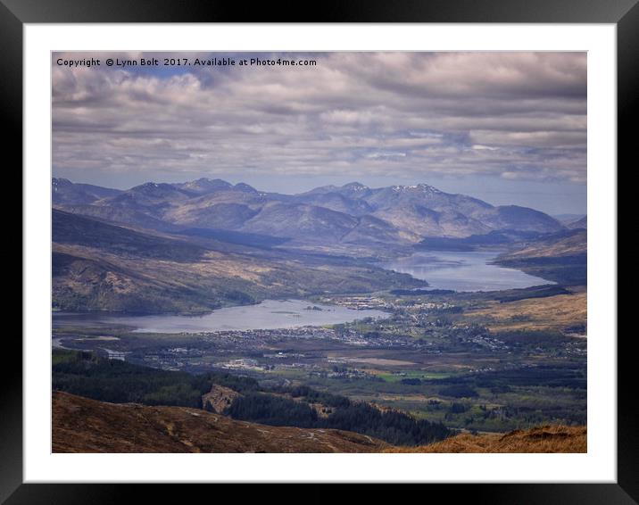 Fort William and the Great Glen Framed Mounted Print by Lynn Bolt