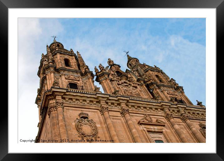 Medieval Cathedral of Salamanca Framed Mounted Print by Igor Krylov