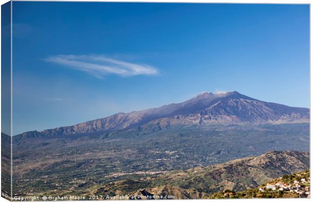 Mount Etna Canvas Print by Graham Moore