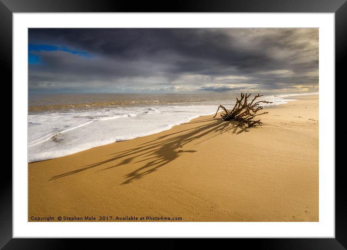 Drifting on Hemsby Beach Framed Mounted Print by Stephen Mole