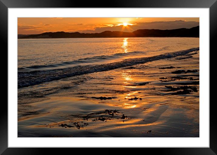 Sunrise at Druridge Bay, Northumberland Framed Mounted Print by Alan Barnes