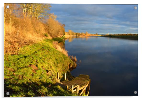 River Tweed near Kelso Scotland Acrylic by Alan Barnes