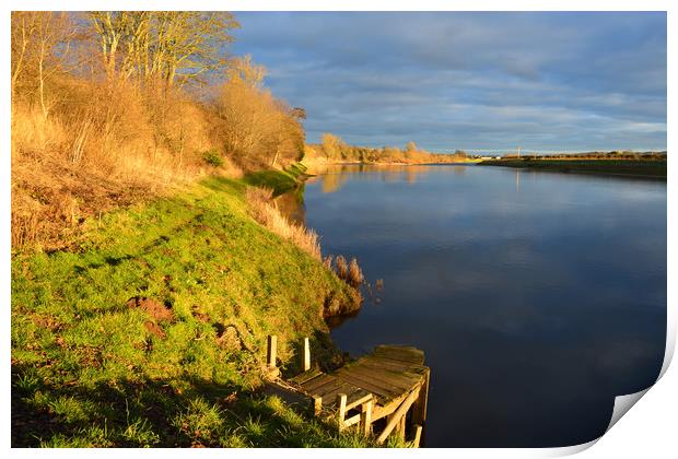 River Tweed near Kelso Scotland Print by Alan Barnes