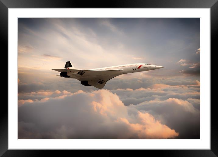 Classic Concorde Framed Mounted Print by J Biggadike