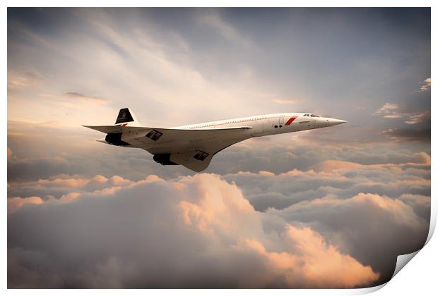 Classic Concorde Print by J Biggadike