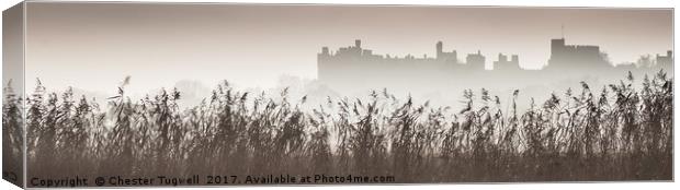 Arundel Castle Shrouded in Fog Canvas Print by Chester Tugwell