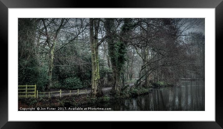 The Pathway along the Lake Framed Mounted Print by Jon Fixter