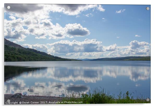 Reflections in Loch Rannoch Acrylic by Derek Corner