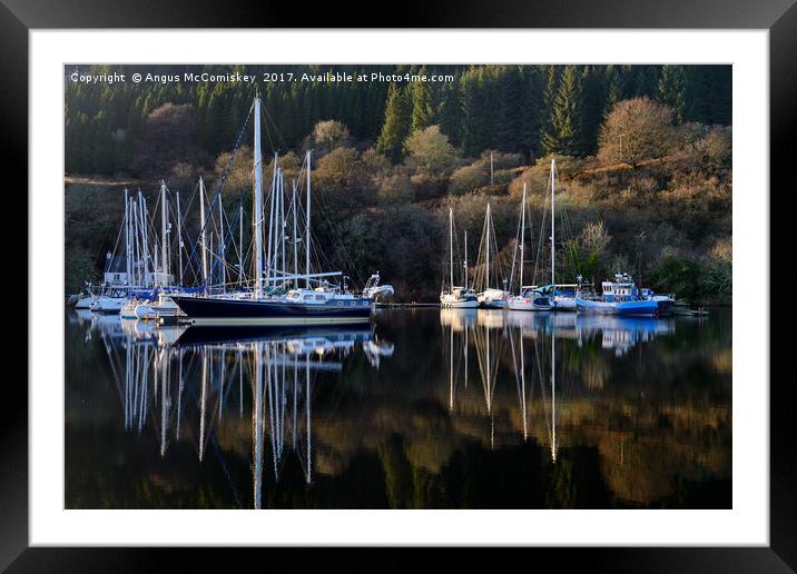 Crinan Canal yachts Framed Mounted Print by Angus McComiskey