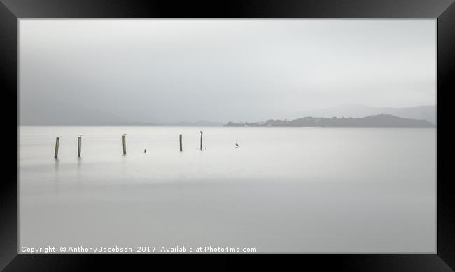 As The Weather Rolls In Framed Print by Anthony Jacobson