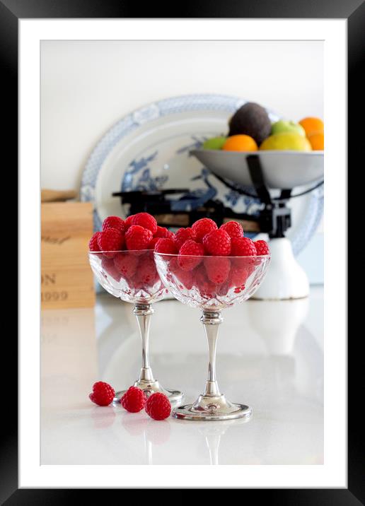 Raspberry deserts Framed Mounted Print by David Hare