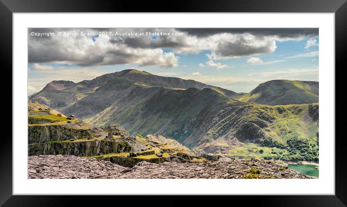 Snowdon Moutain Range Wales Framed Mounted Print by Adrian Evans
