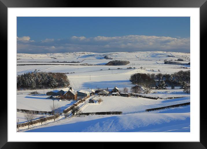 Till Valley, Northumberland in Winter Framed Mounted Print by Alan Barnes