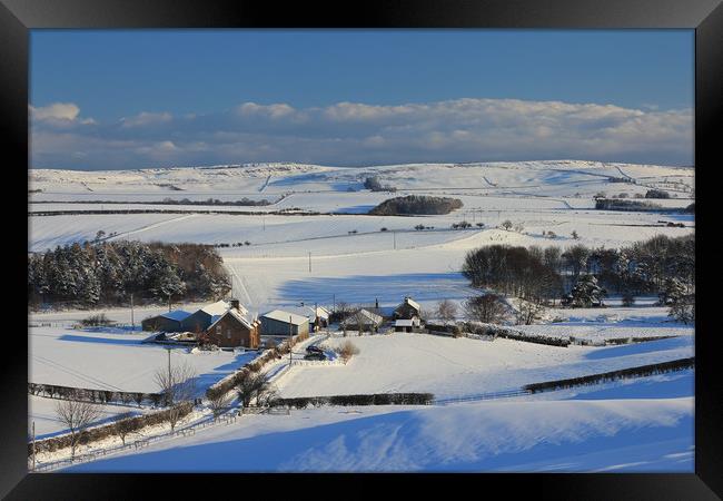 Till Valley, Northumberland in Winter Framed Print by Alan Barnes