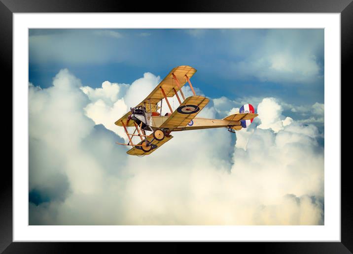 Royal Aircraft Factory BE2.c Framed Mounted Print by J Biggadike