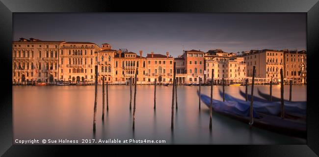 Venice Sunrise Framed Print by Sue Holness