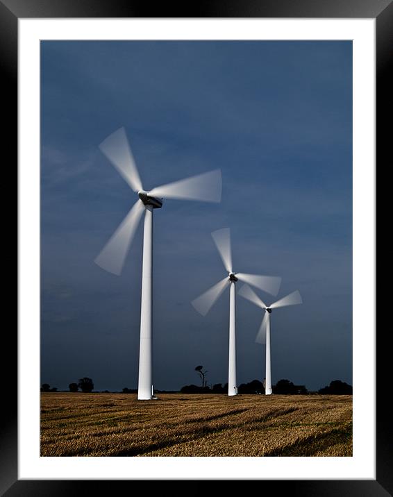 Wind Power Framed Mounted Print by Paul Macro