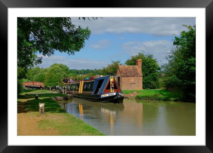 Oxford Canal at Napton Framed Mounted Print by Alan Barnes