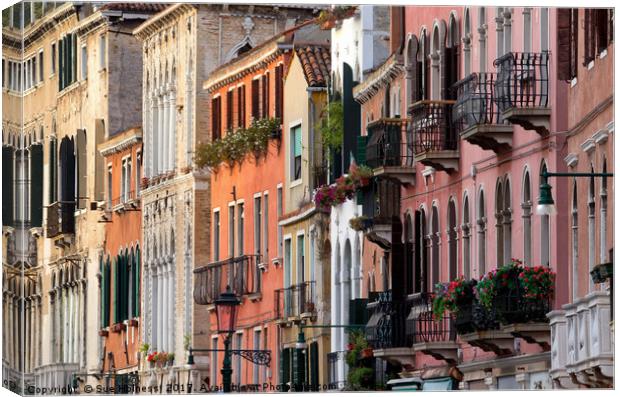 The elegant and refined architecture of Venice Canvas Print by Sue Holness