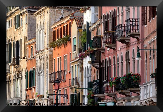 The elegant and refined architecture of Venice Framed Print by Sue Holness